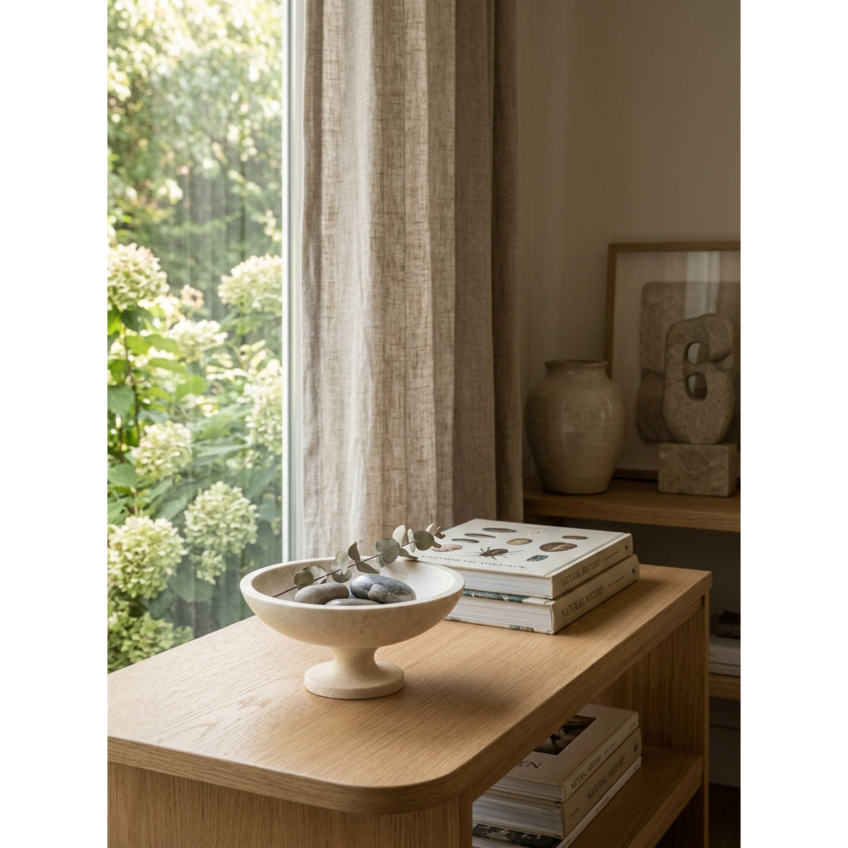 Savannah Stone Pedestal Bowl