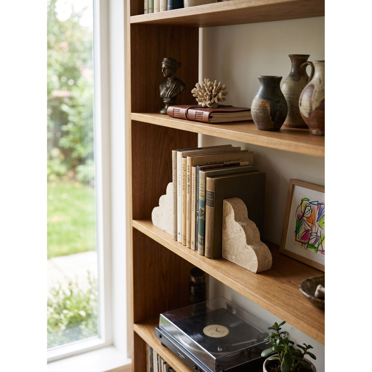 Scala Travertine Bookends