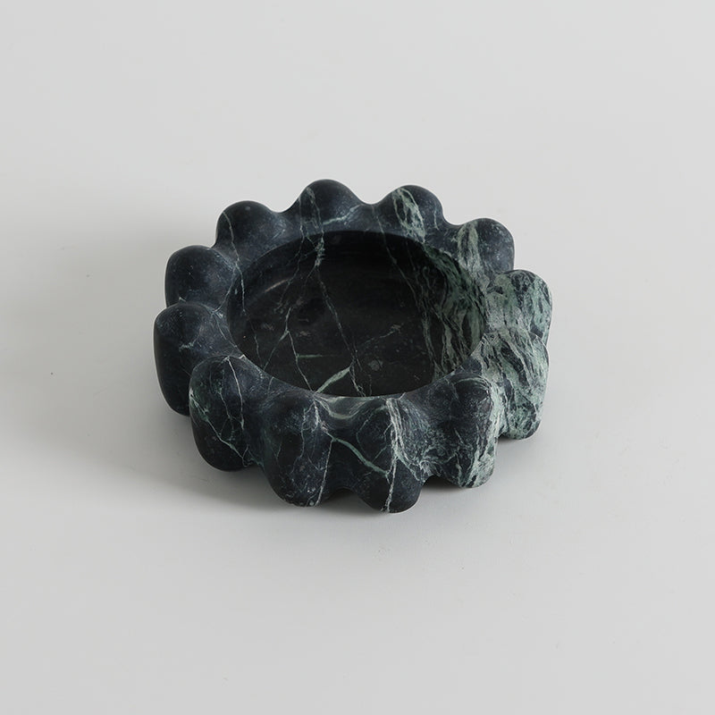 Scalloped Marble Catchall Dish