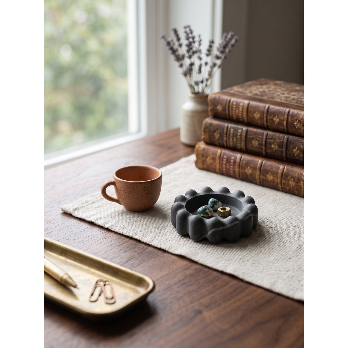 Scalloped Marble Catchall Dish