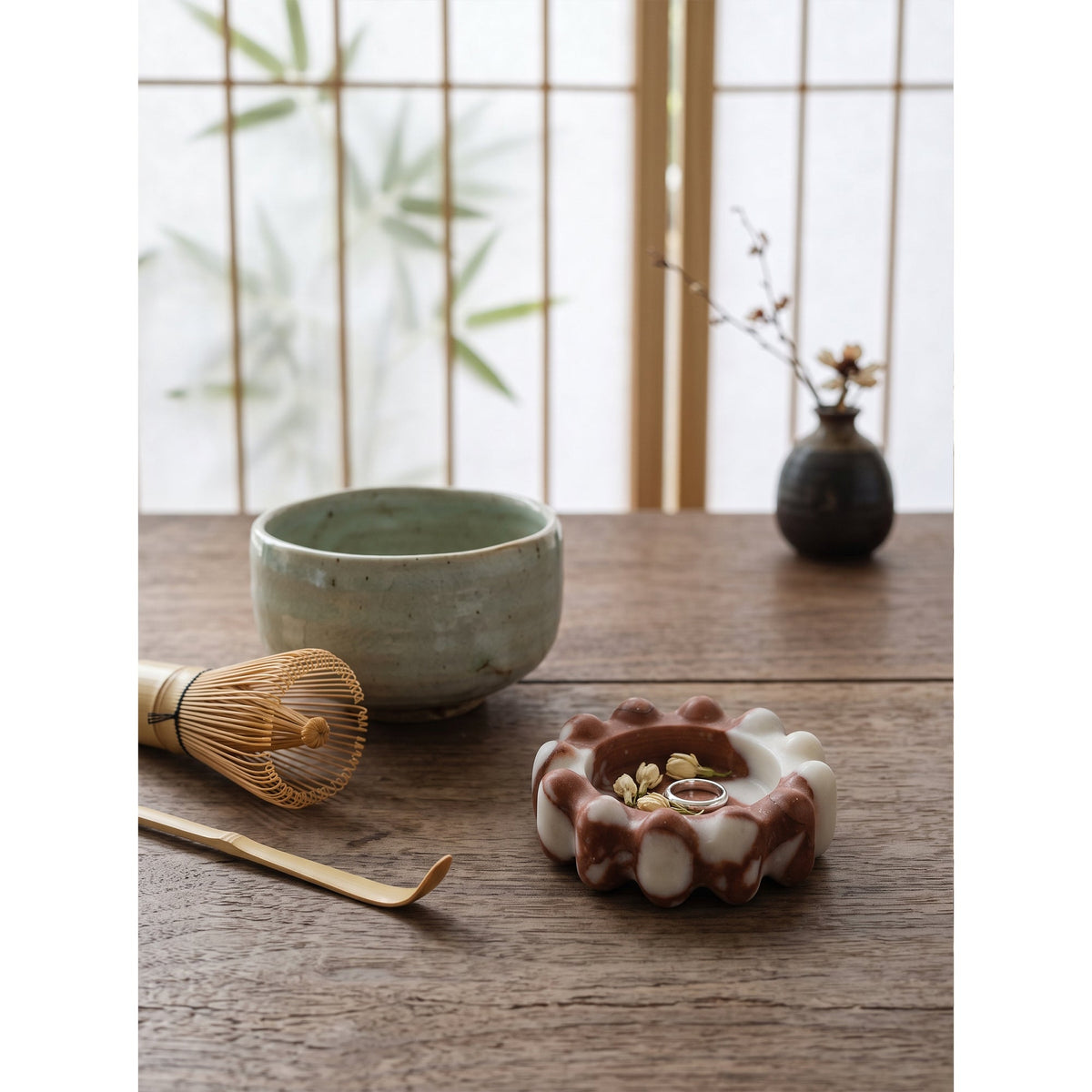 Scalloped Marble Catchall Dish