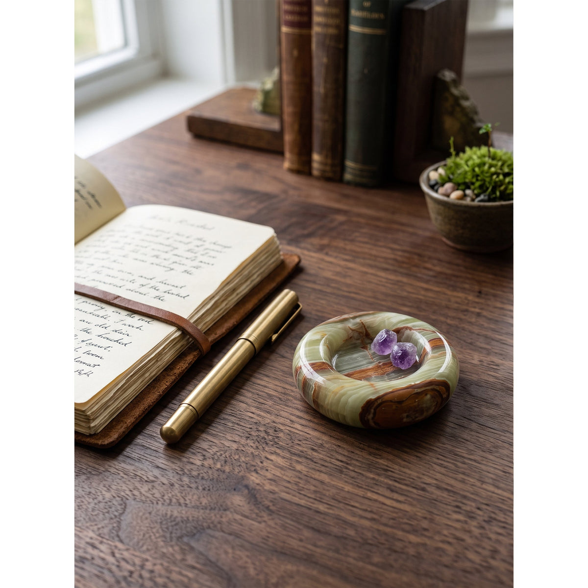 Scalloped Marble Catchall Dish