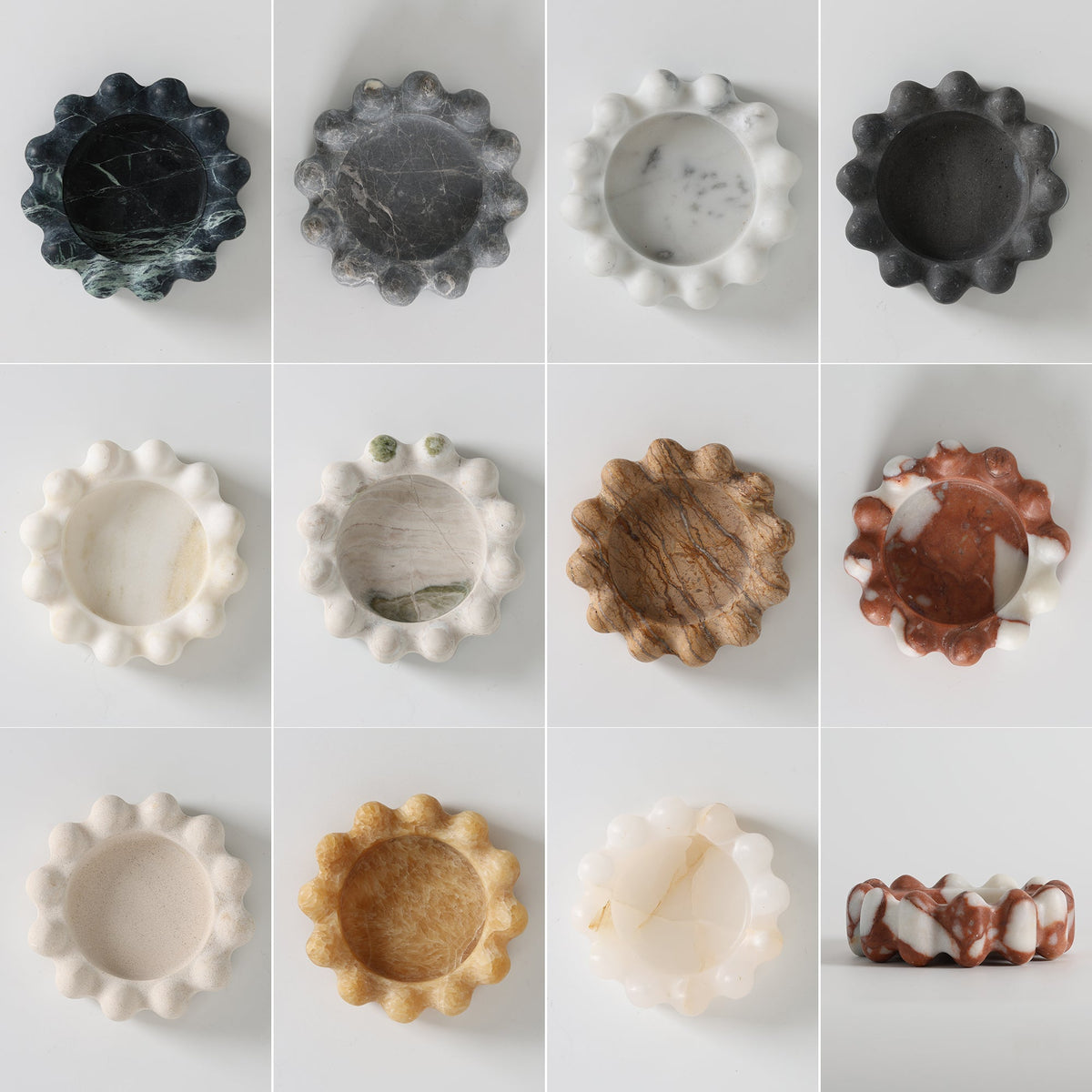 Scalloped Marble Catchall Dish
