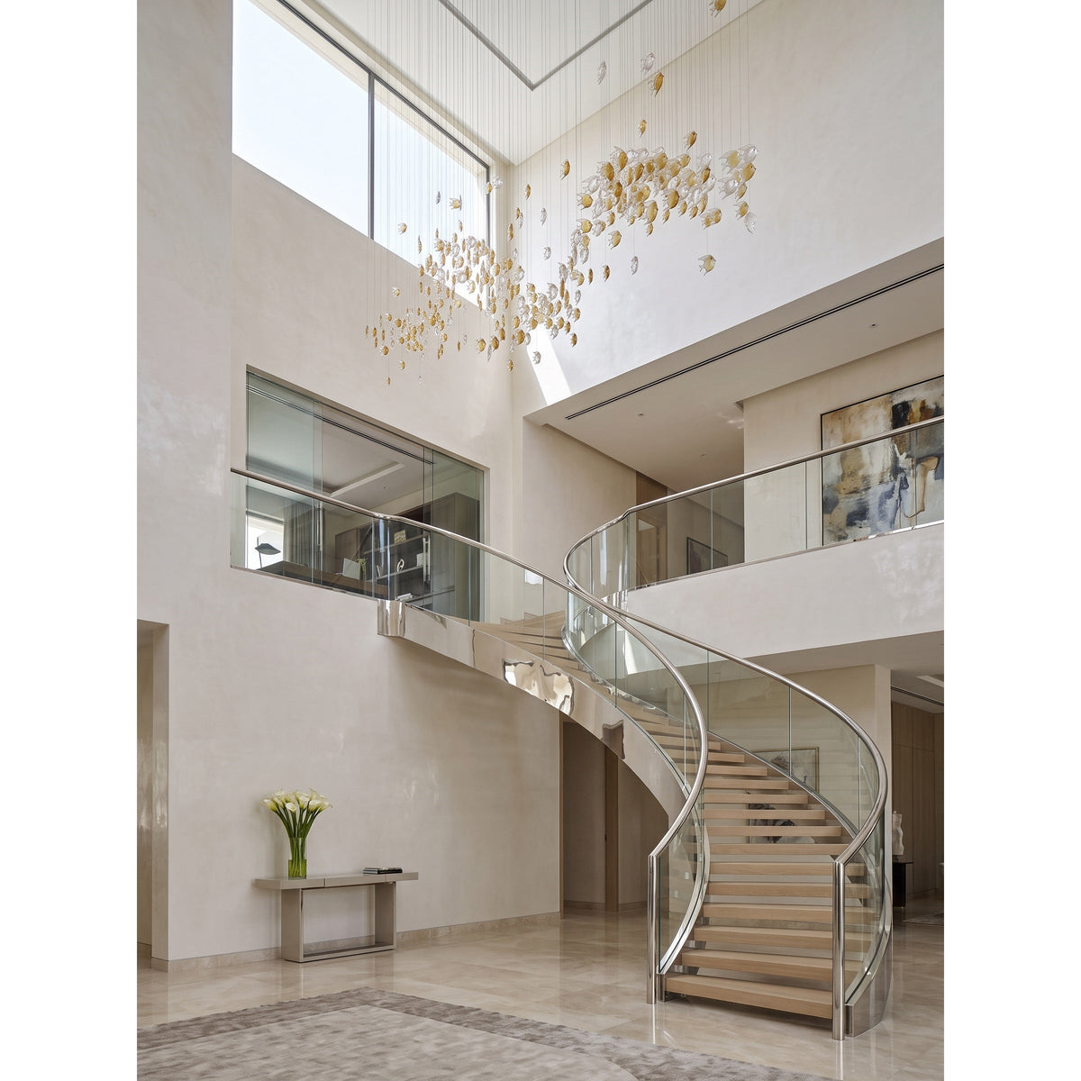 Schole Glass Fish Chandelier