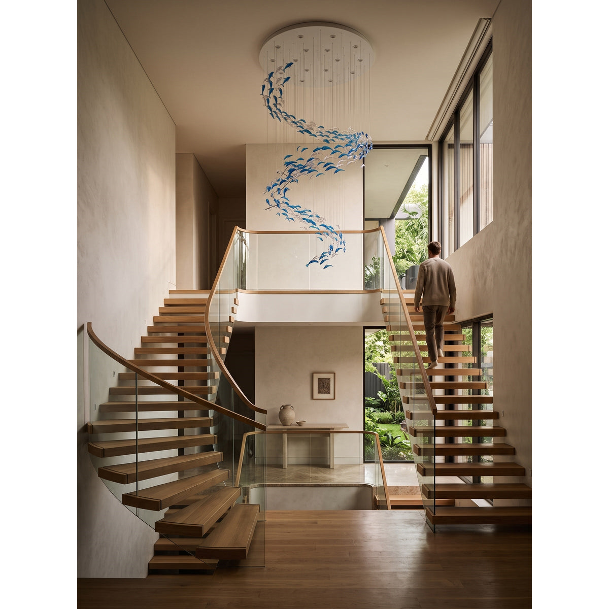 Schole Glass Fish Chandelier
