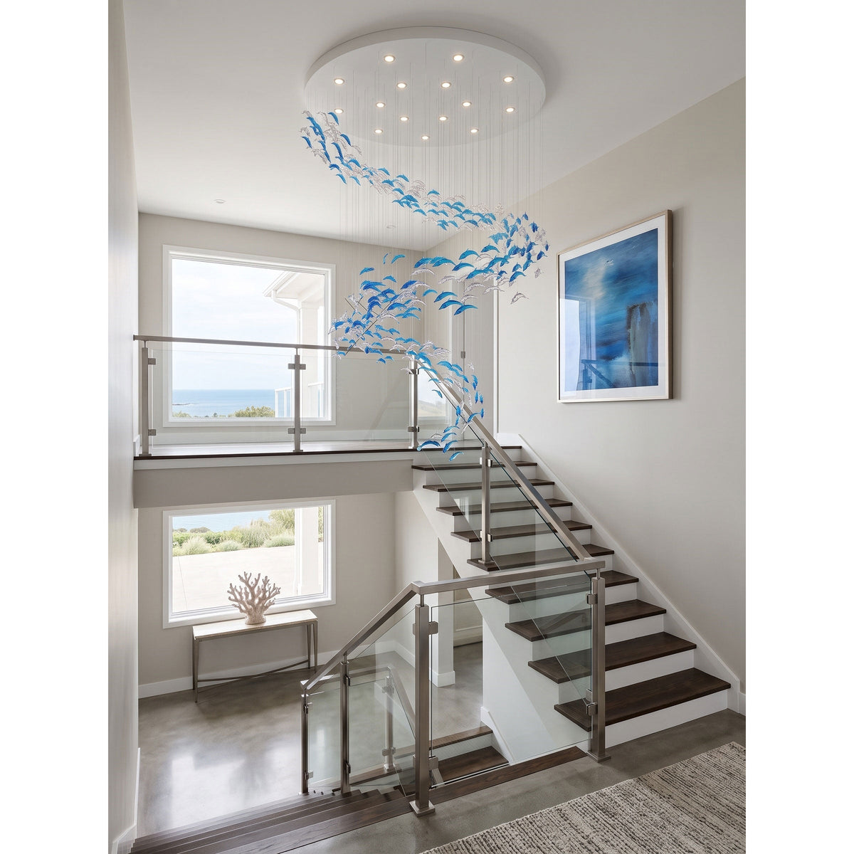 Schole Glass Fish Chandelier
