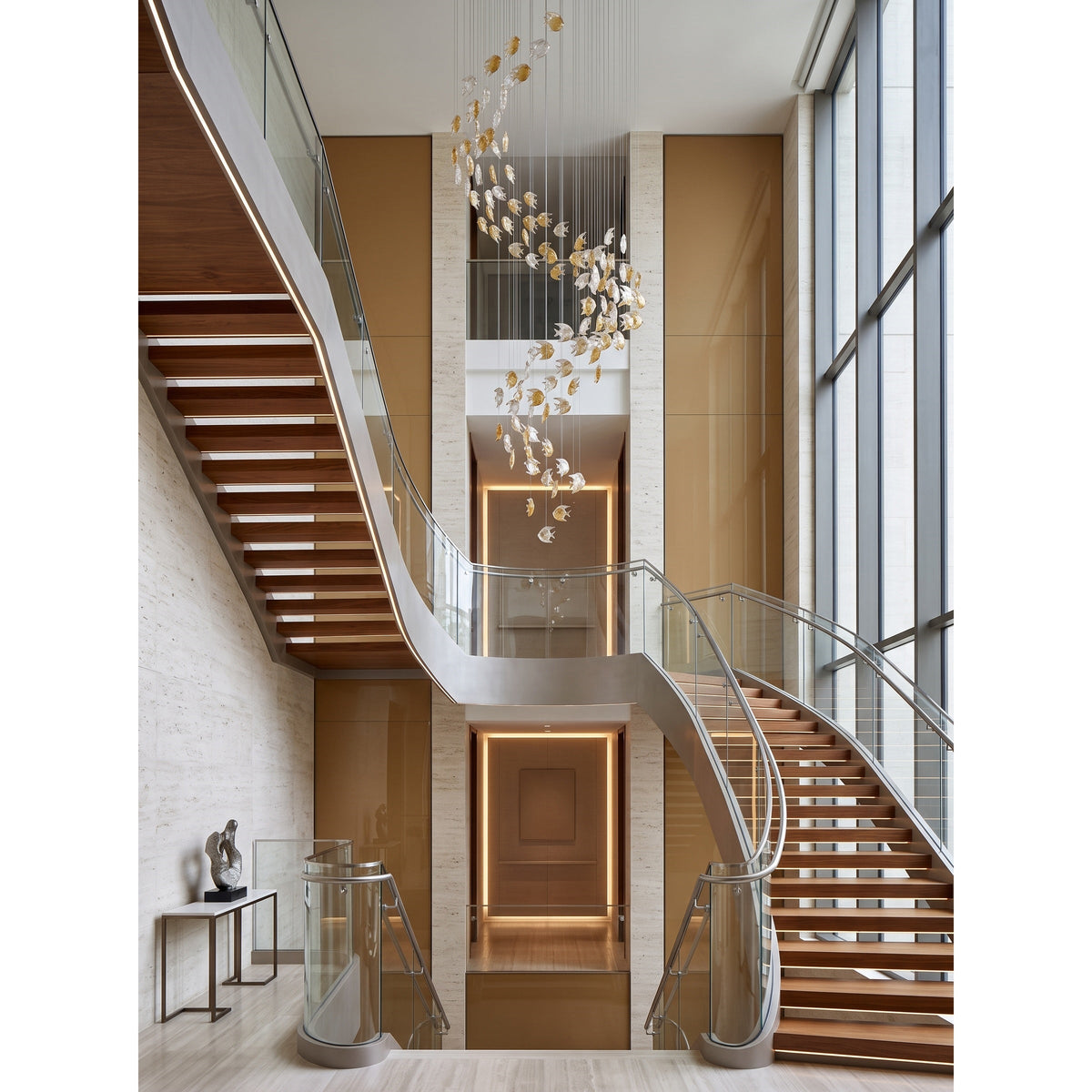 Schole Glass Fish Chandelier