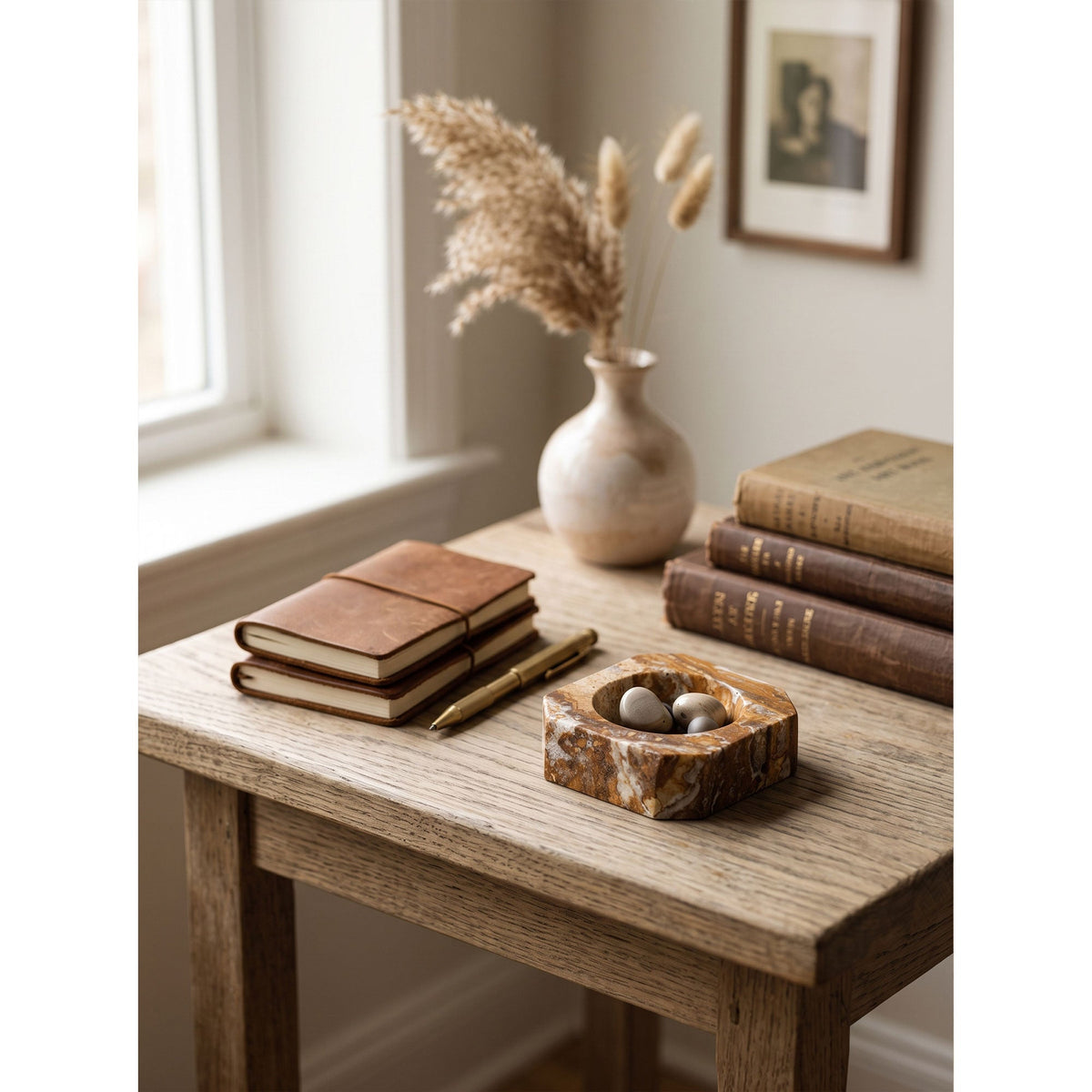 Sedona Hexagonal Marble Catchall Dish