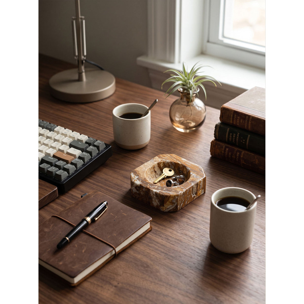 Sedona Hexagonal Marble Catchall Dish