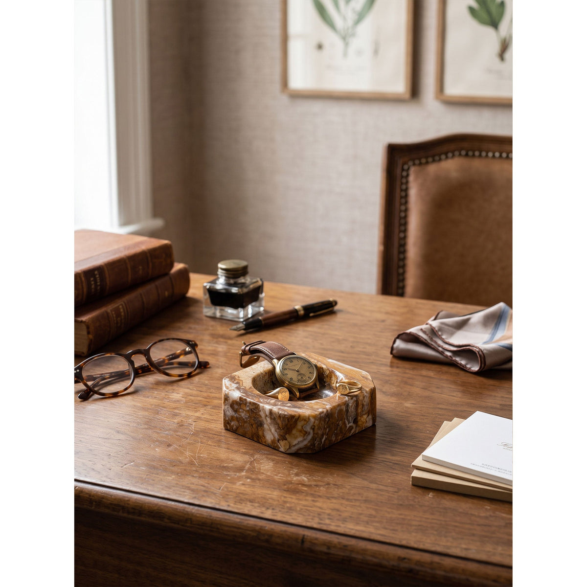 Sedona Hexagonal Marble Catchall Dish