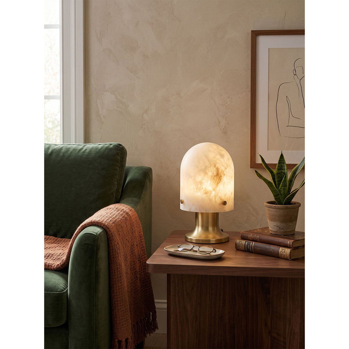 Seine Alabaster Table Lamp
