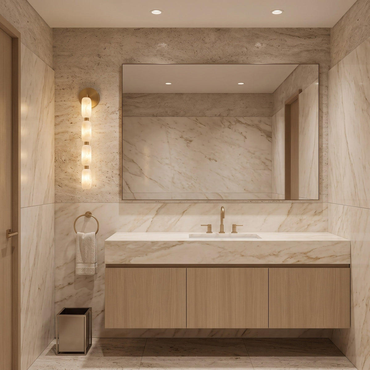 Seravelle Alabaster Wall Sconce