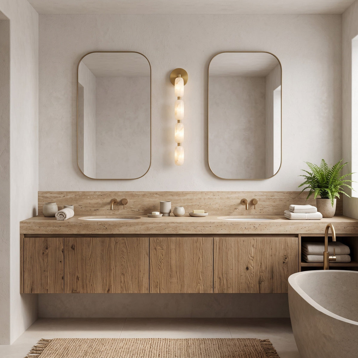 Seravelle Alabaster Wall Sconce