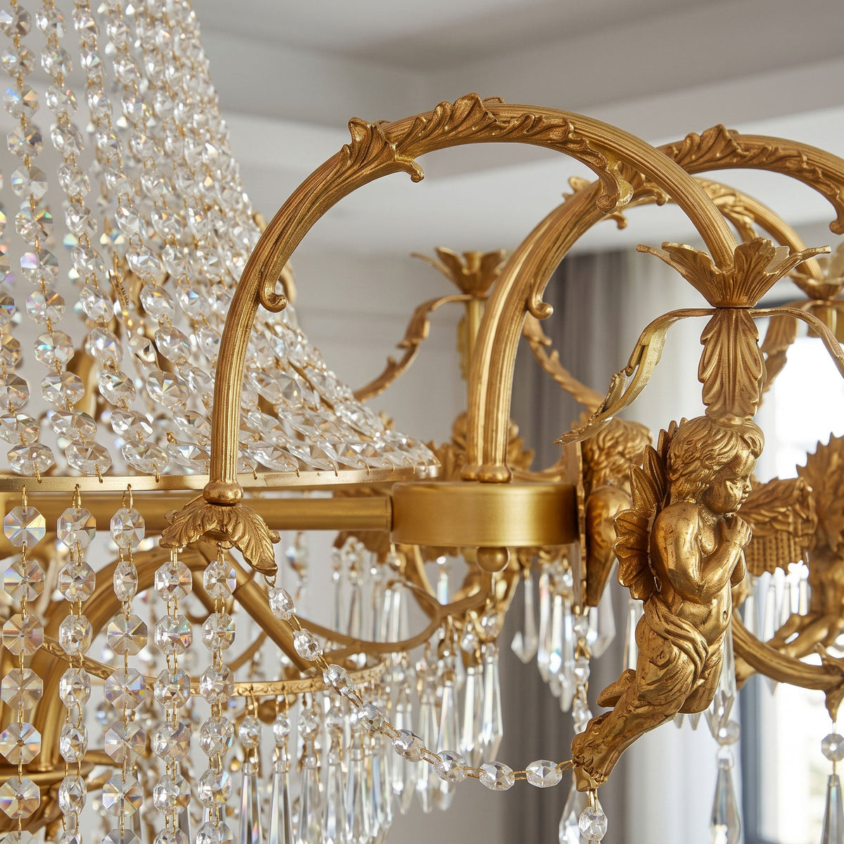 Stained Crystal Chandelier