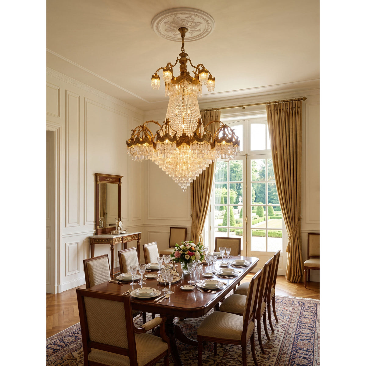 Stained Crystal Chandelier