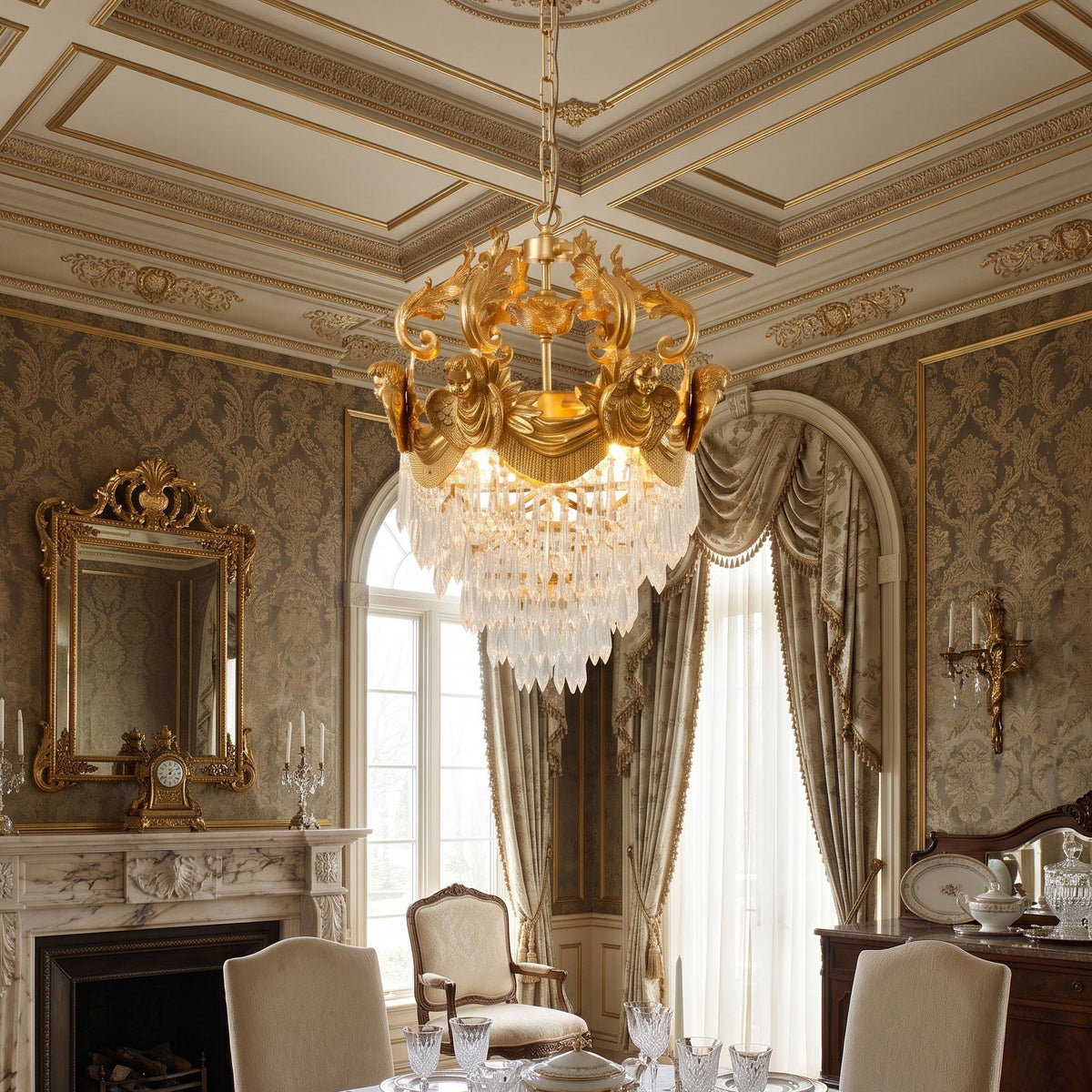 Stained Crystal Pendant Lamp