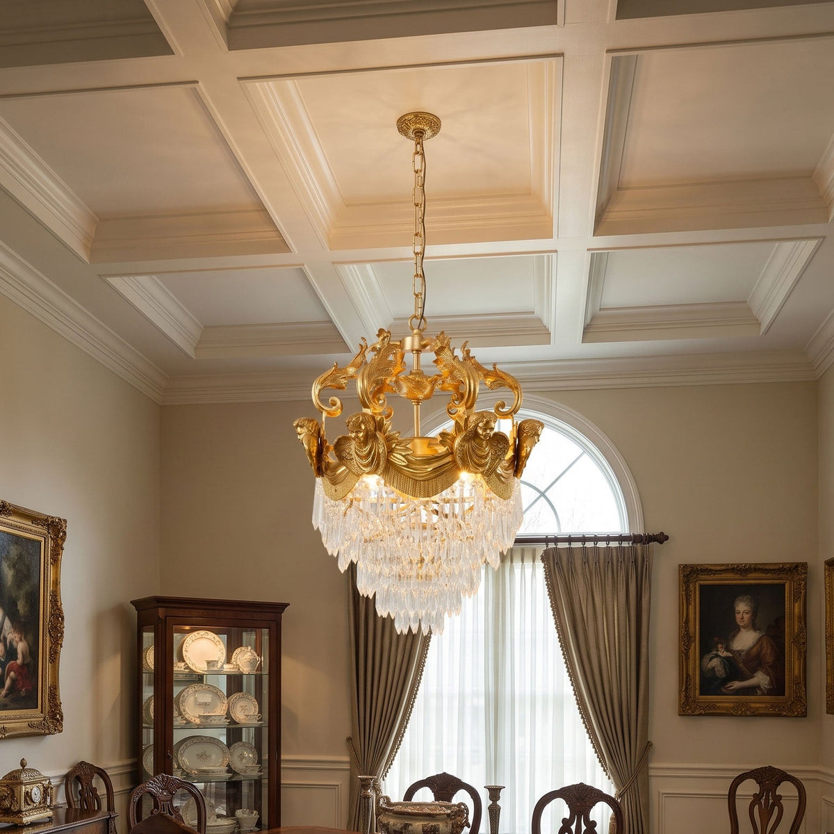 Stained Crystal Pendant Lamp