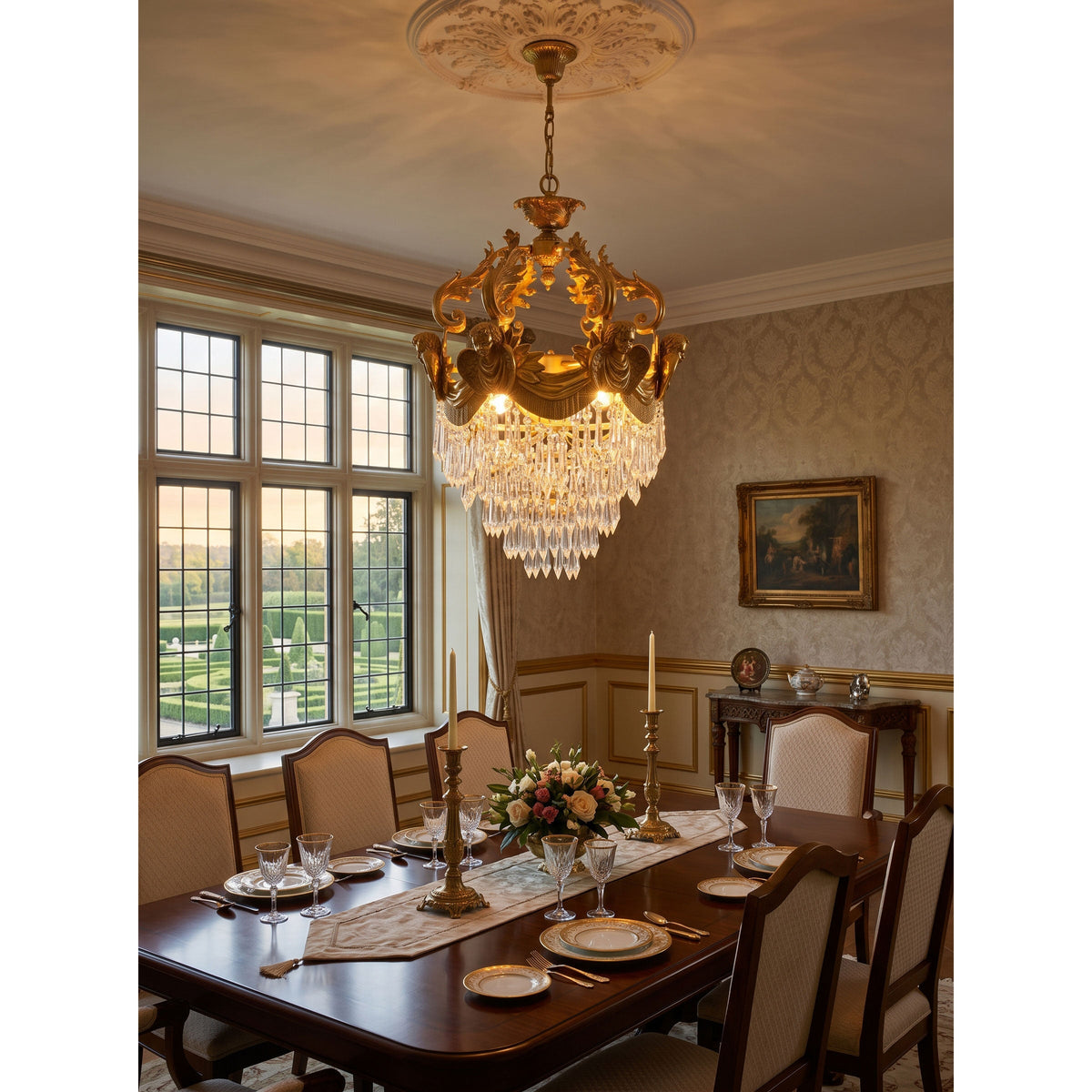 Stained Crystal Pendant Lamp