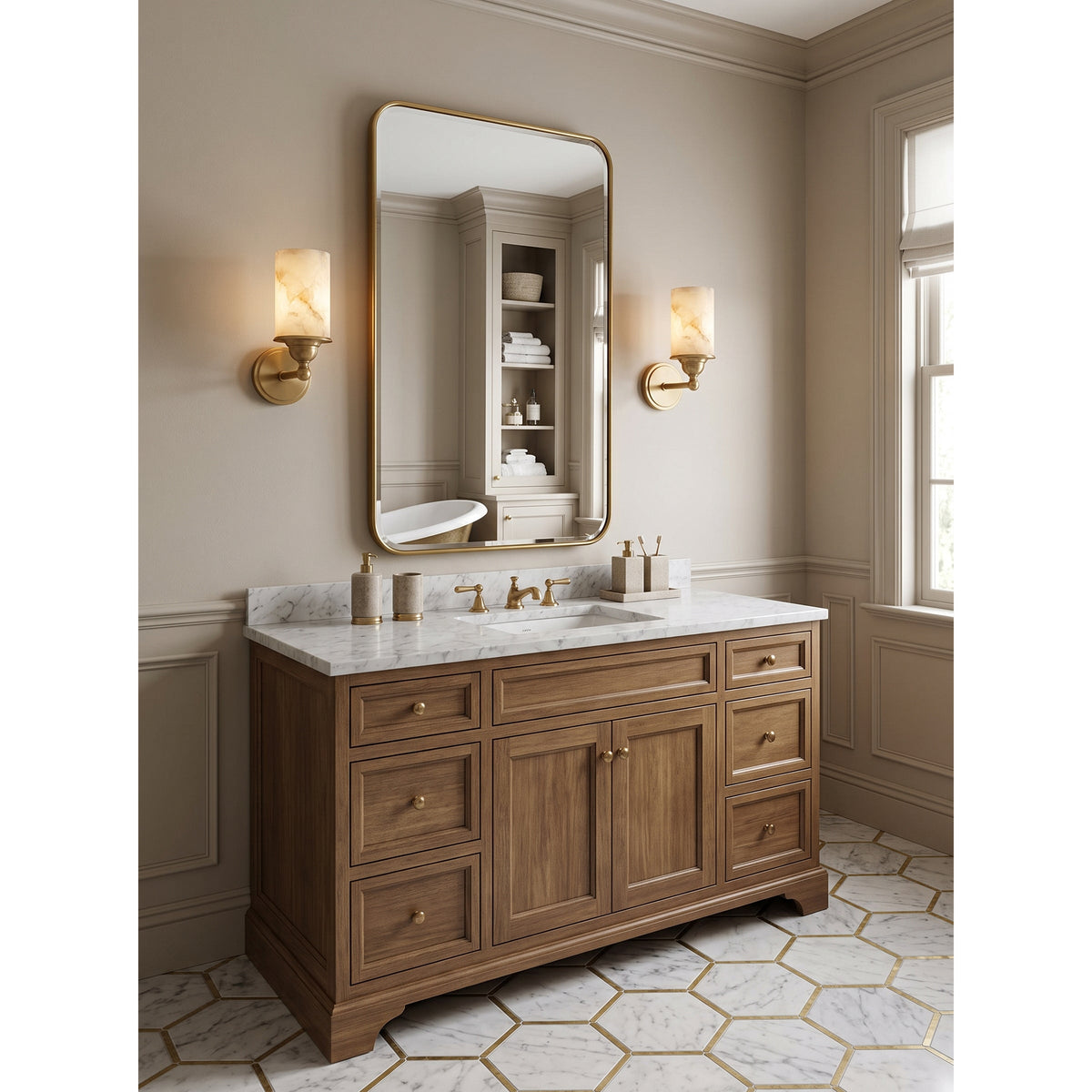 Stratton Alabaster Wall Sconce