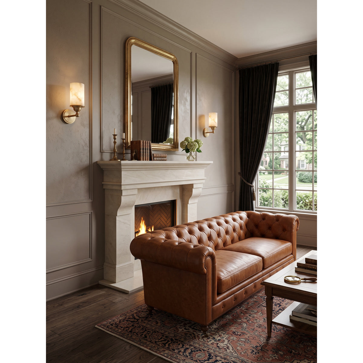 Stratton Alabaster Wall Sconce