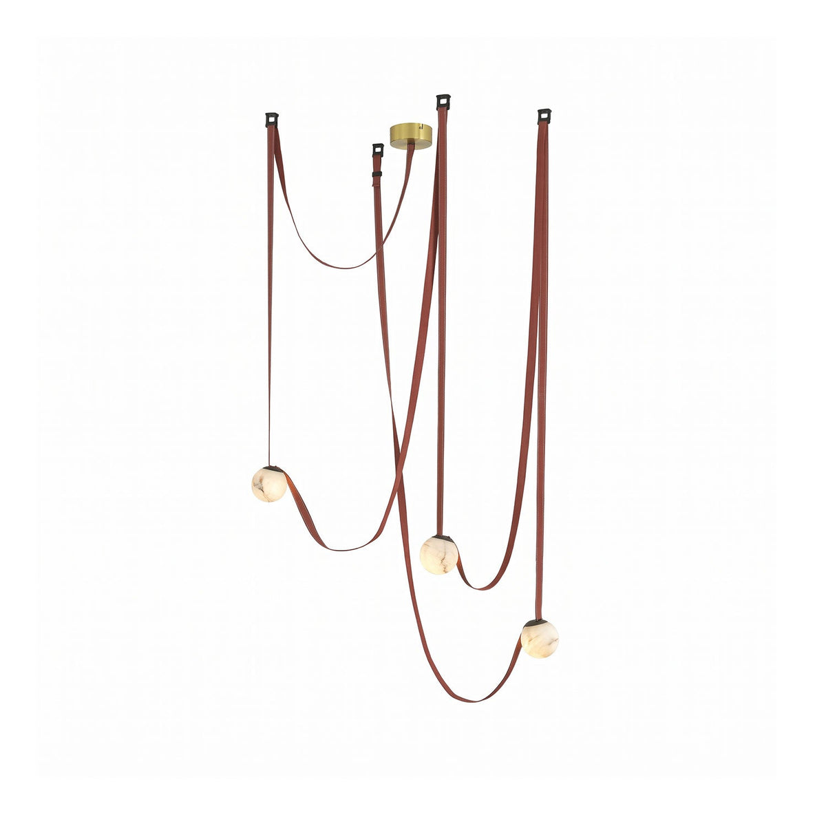 Tether 3-Light Alabaster Draped Chandelier