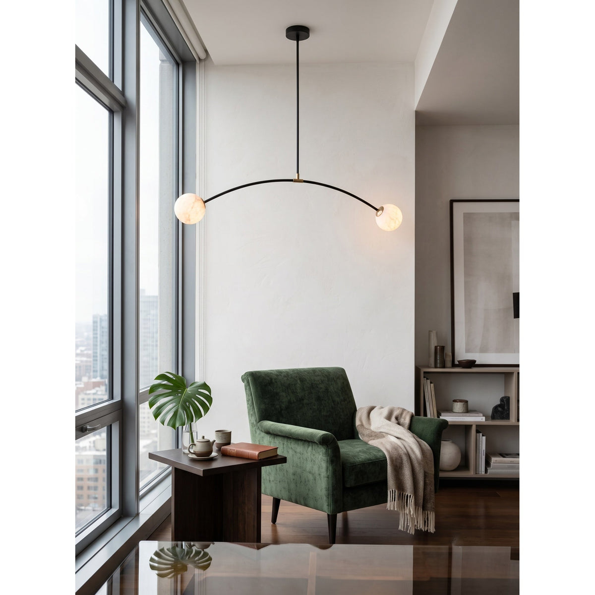 Traverse Alabaster Linear Chandelier