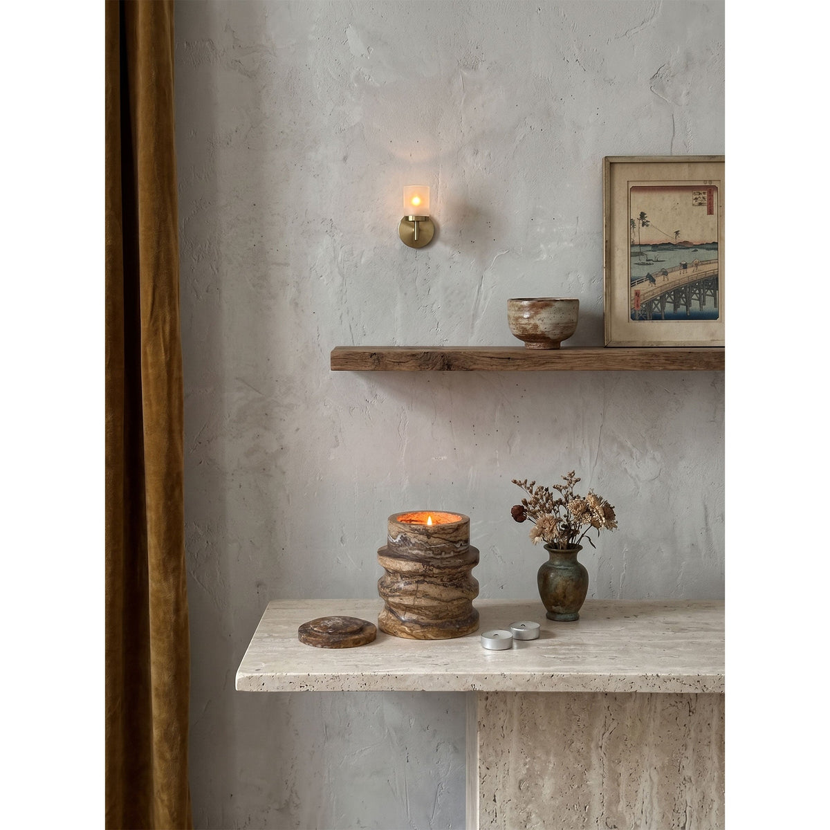 Trento Marble Candle Holder