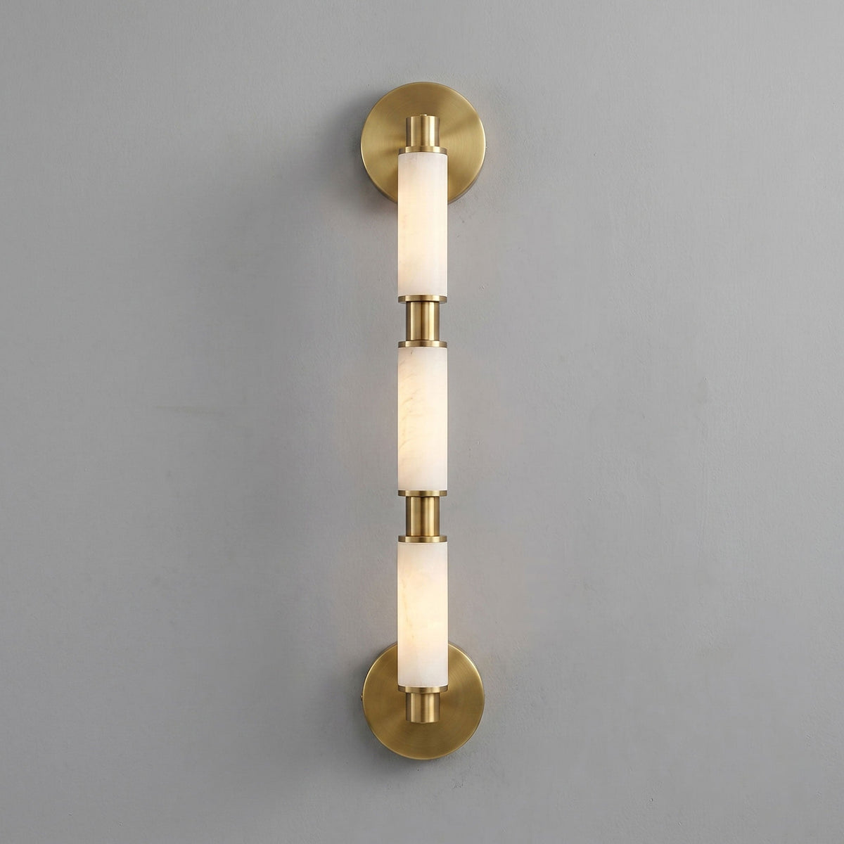 Tubular Alabaster Wall Sconce