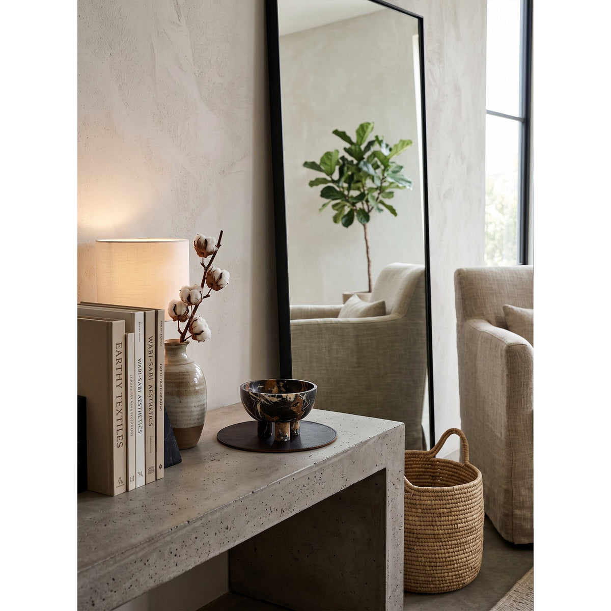 Tuscan Marble Footed Bowl