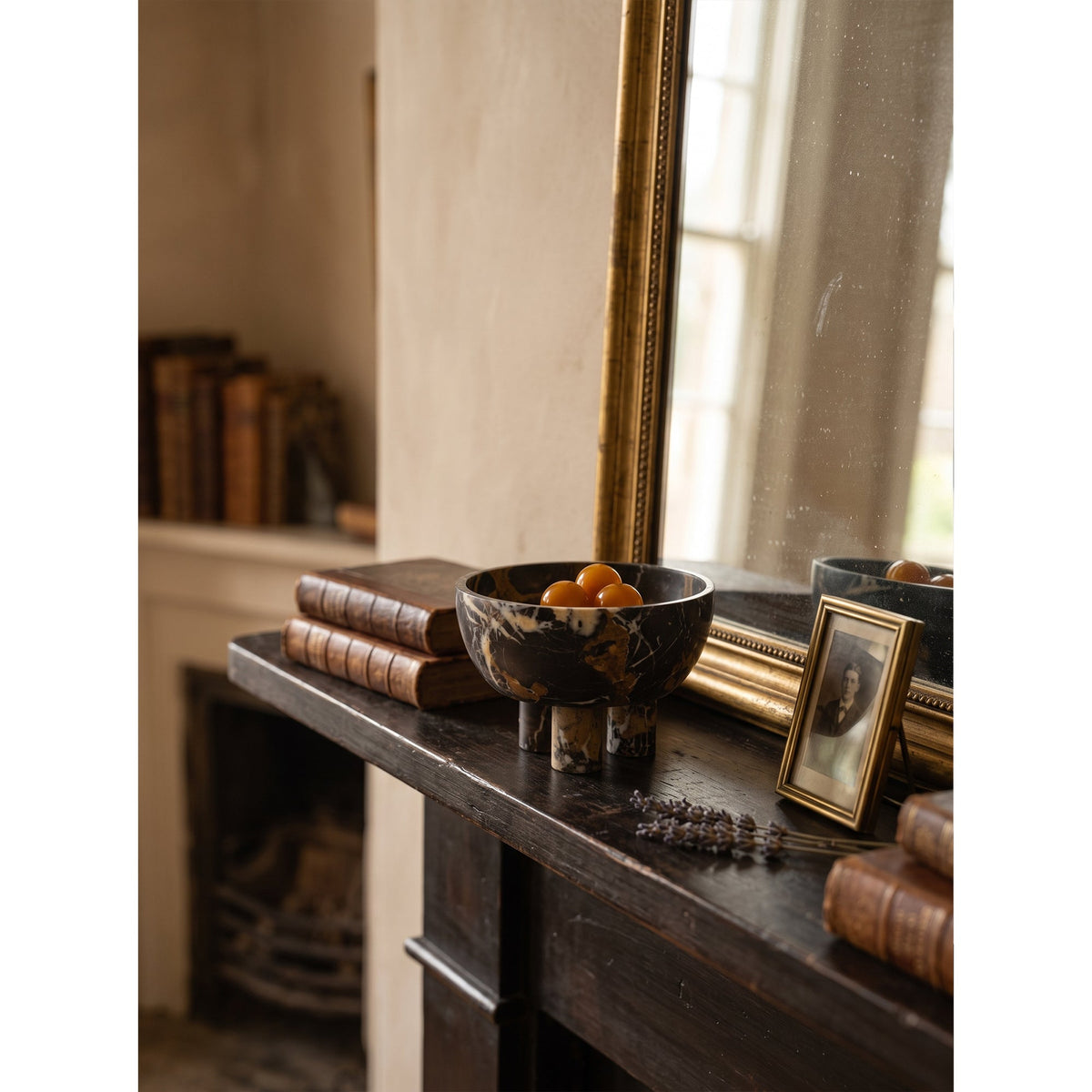 Tuscan Marble Footed Bowl
