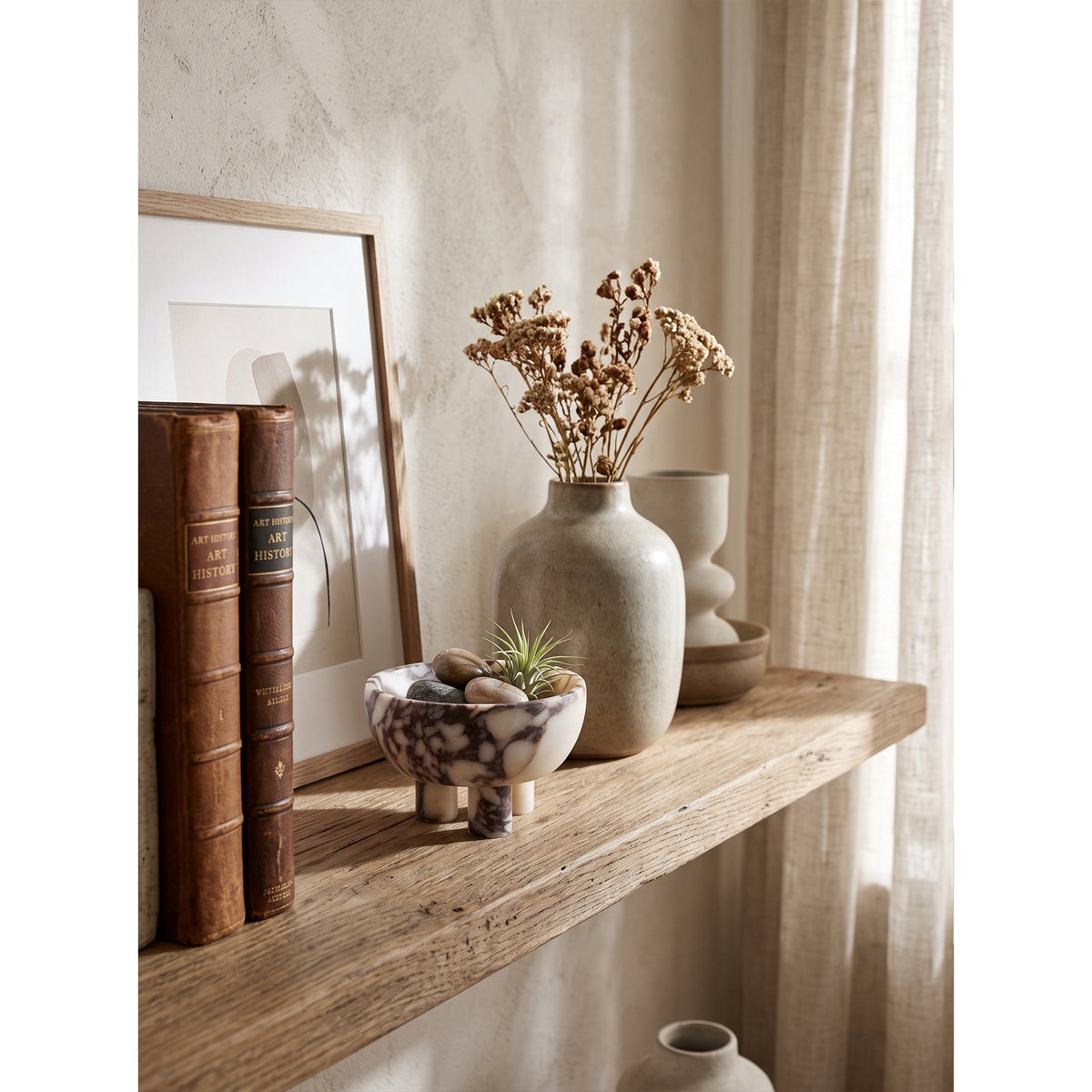 Tuscan Marble Footed Bowl