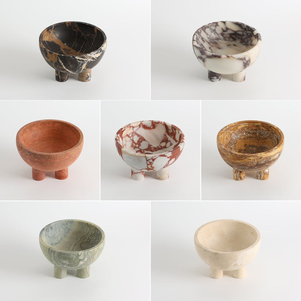 Tuscan Marble Footed Bowl