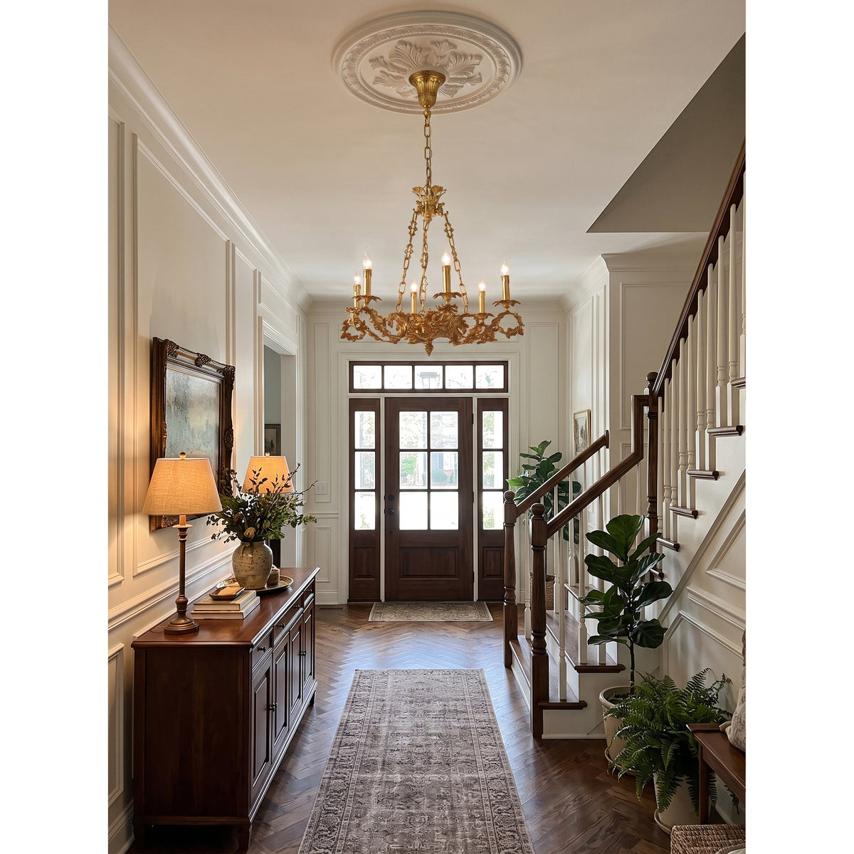 Valcourt Brass Scroll Chandelier