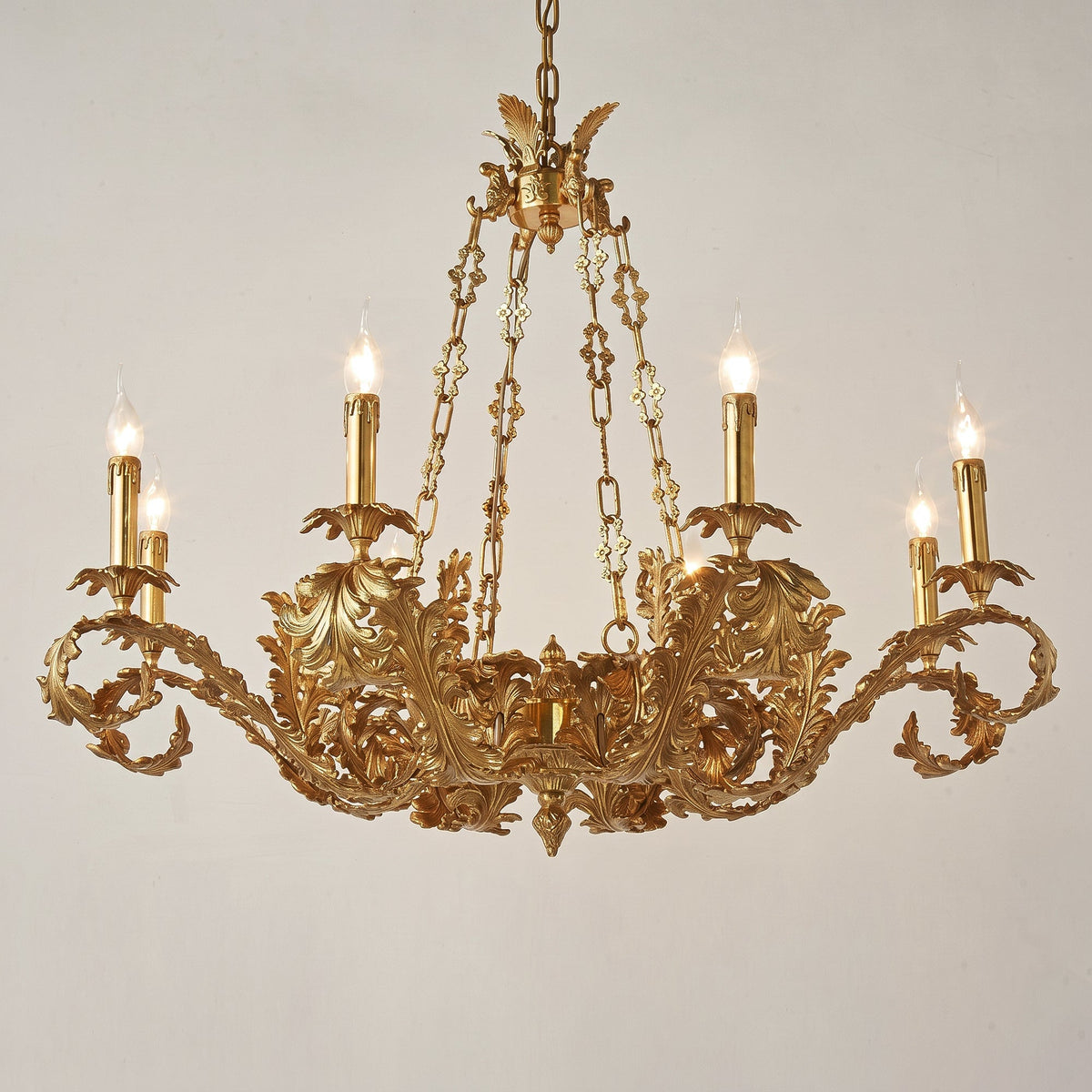 Valcourt Brass Scroll Chandelier