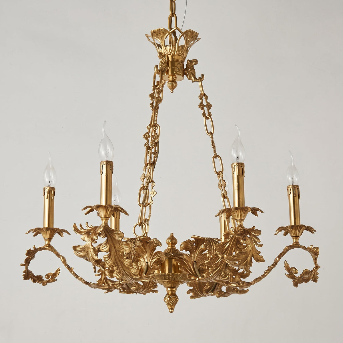 Valcourt Brass Scroll Chandelier