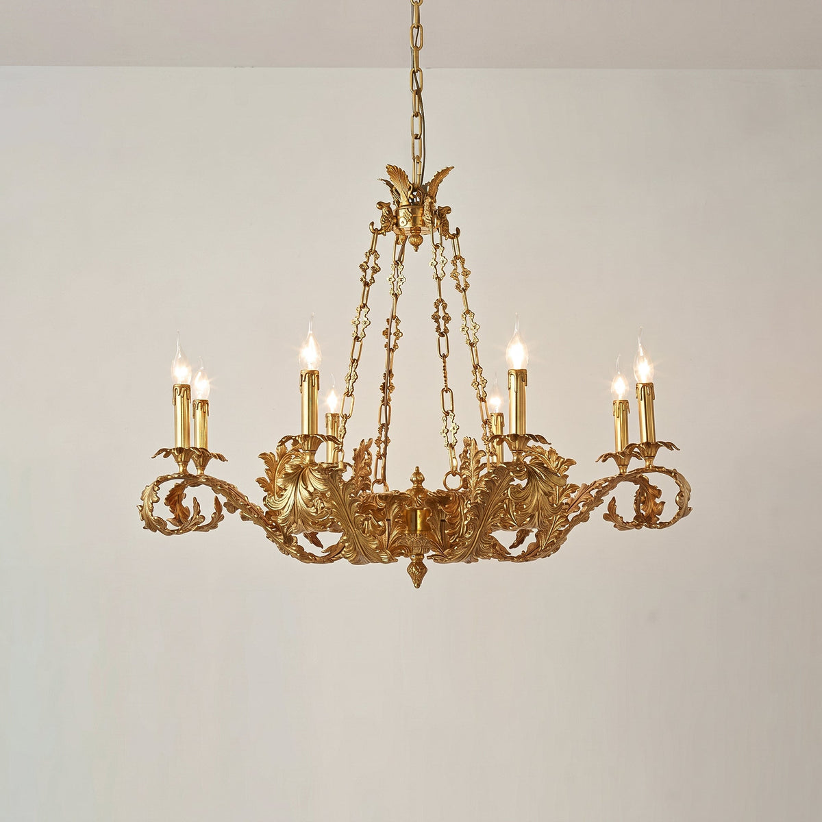Valcourt Brass Scroll Chandelier