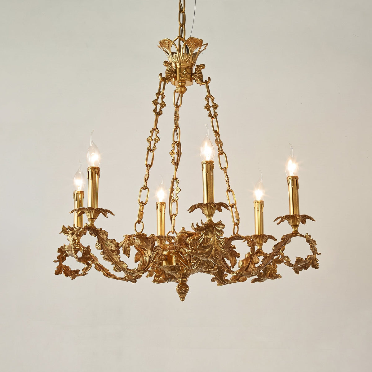 Valcourt Brass Scroll Chandelier