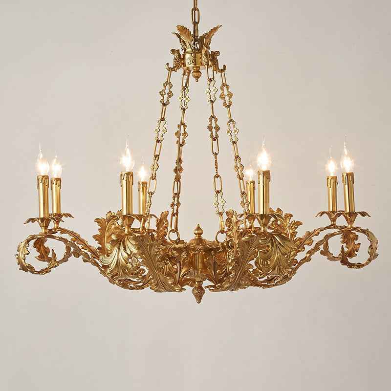 Valcourt Brass Scroll Chandelier