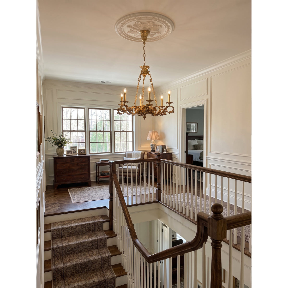Valcourt Brass Scroll Chandelier