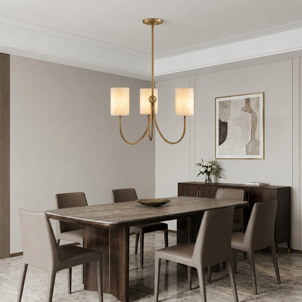Velmora Alabaster Chandelier