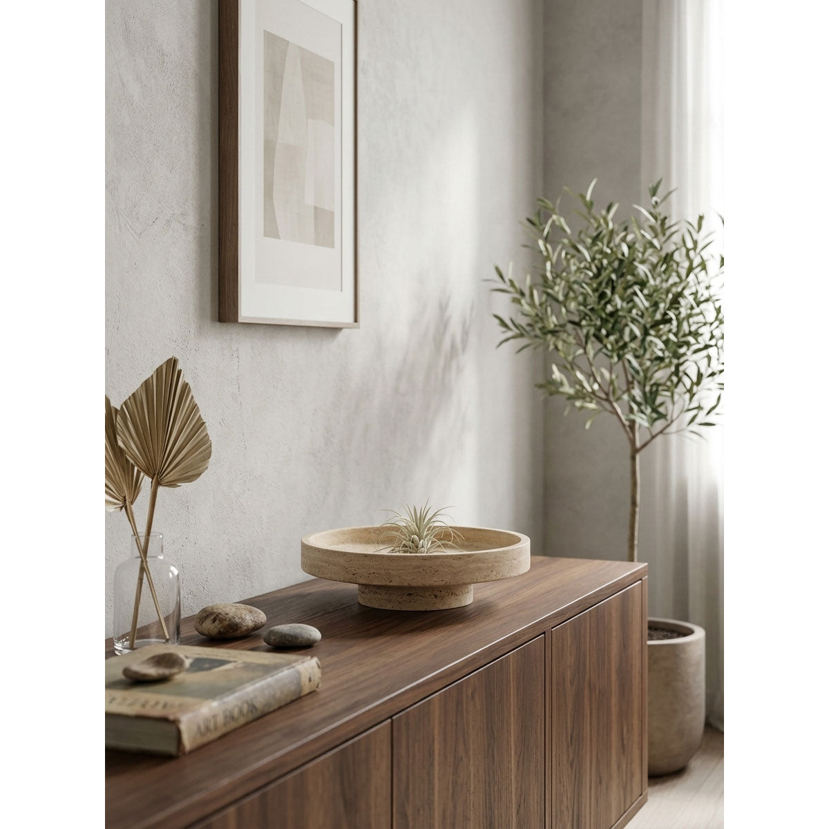 Verona Stone Pedestal Bowl