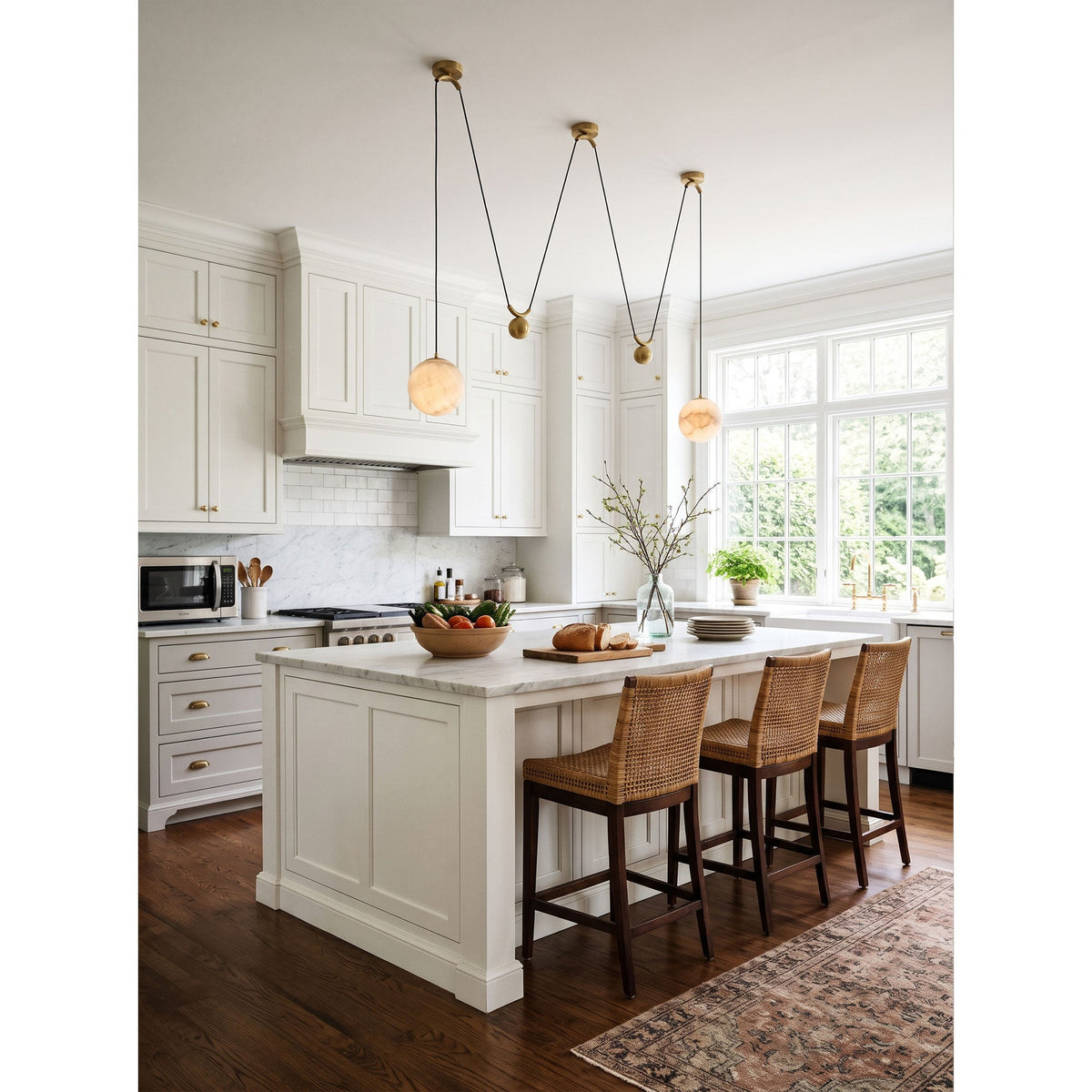 Vesper Alabaster Counterweight Pendant Lamp