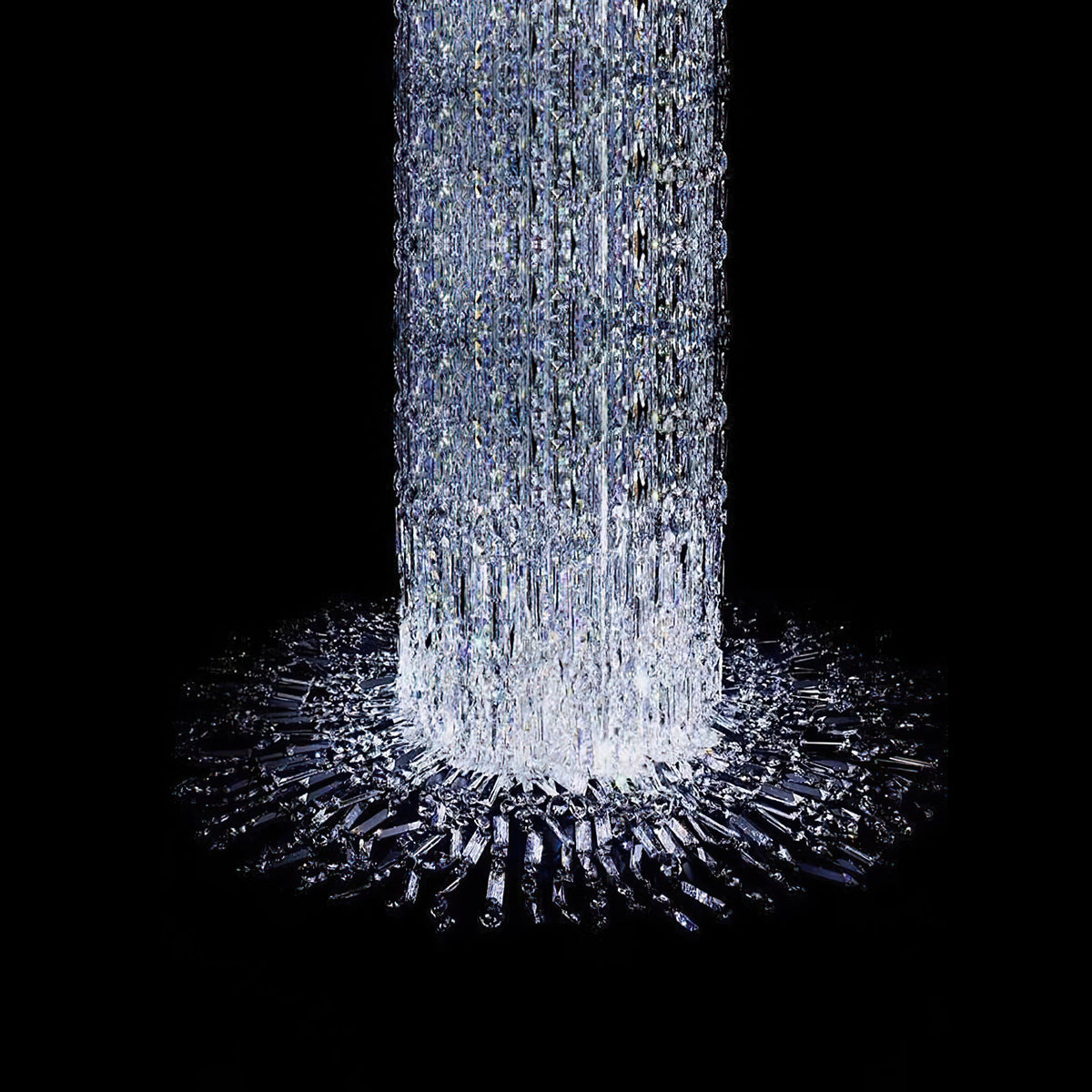 Waterfall Pillar Crystal Chandelier