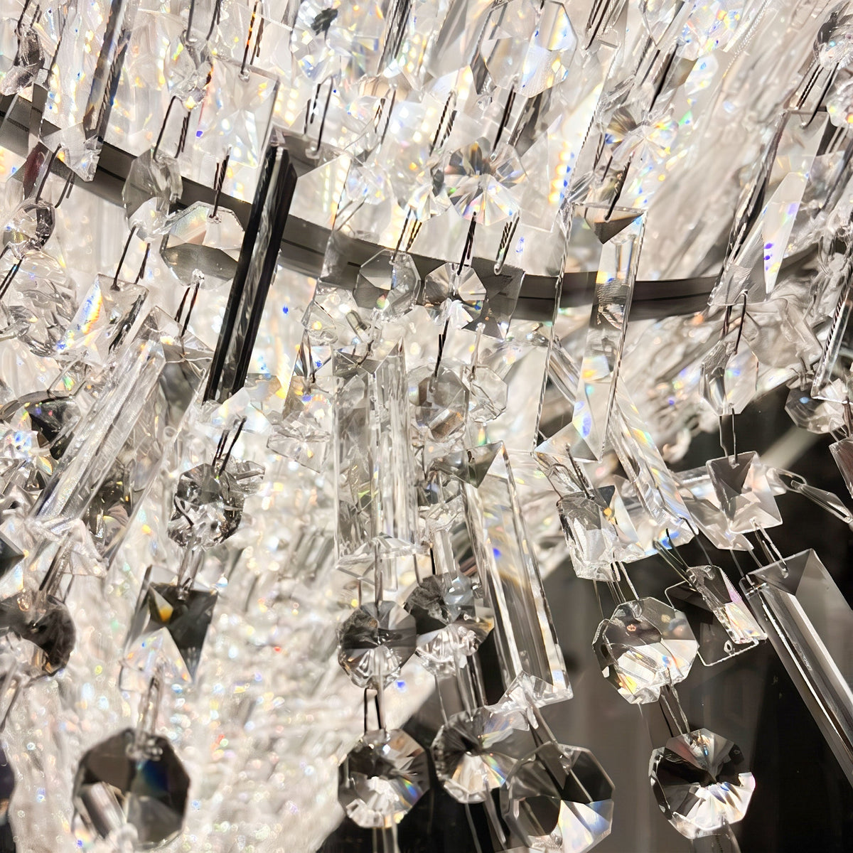 Waterfall Pillar Crystal Chandelier