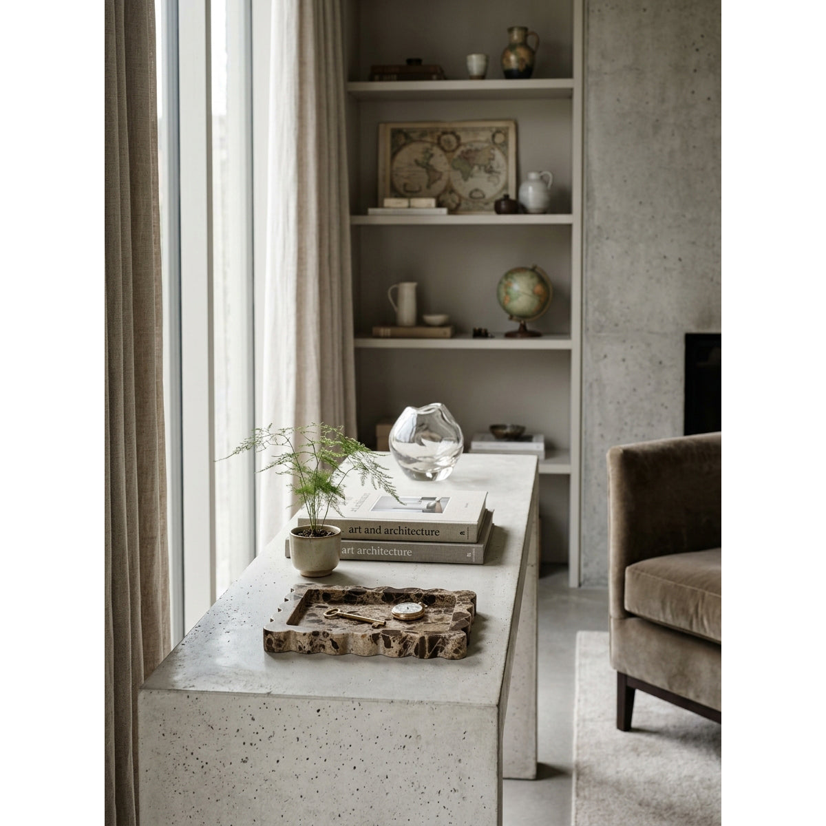 Wavy Stone Catchall Tray