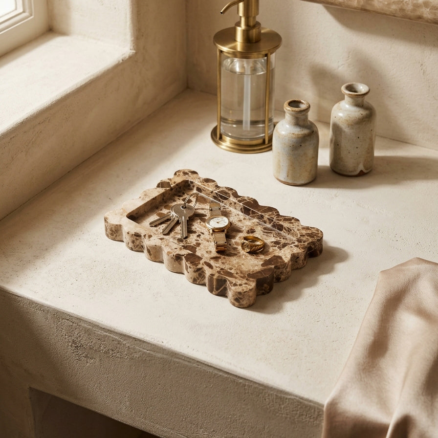 Wavy Stone Catchall Tray