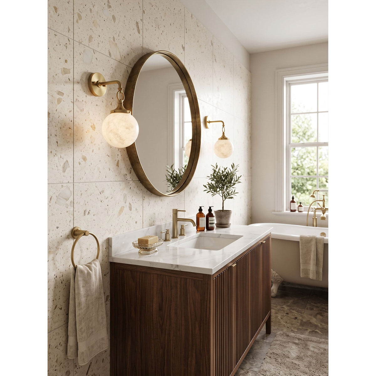 Wildwood Alabaster Wall Sconce