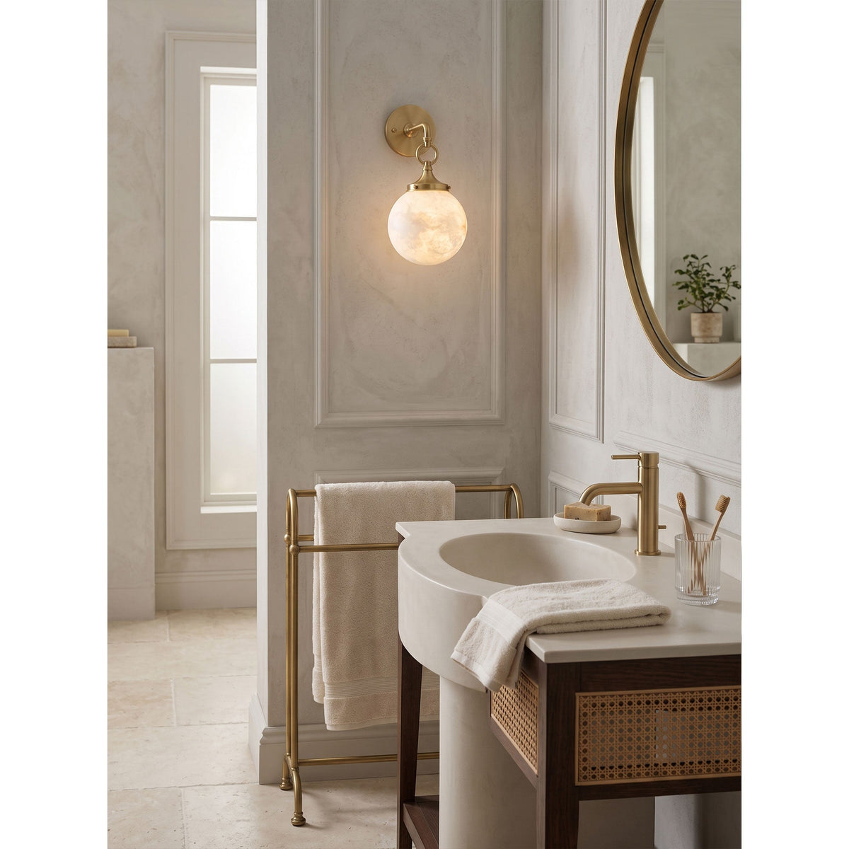Wildwood Alabaster Wall Sconce