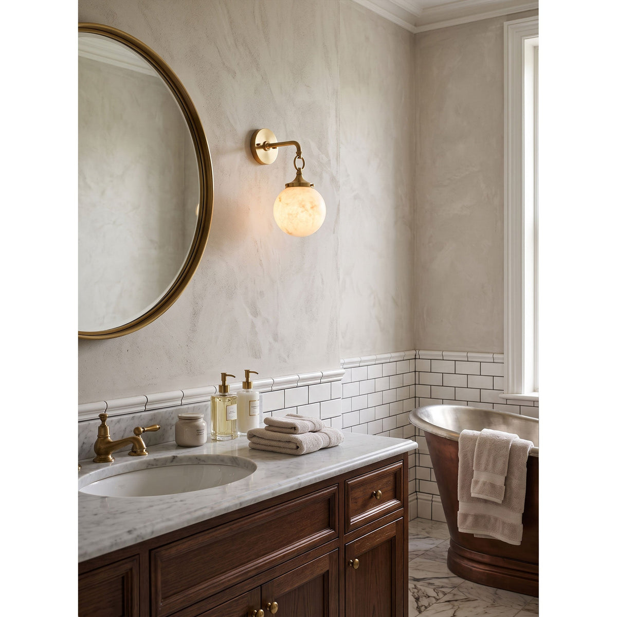 Wildwood Alabaster Wall Sconce