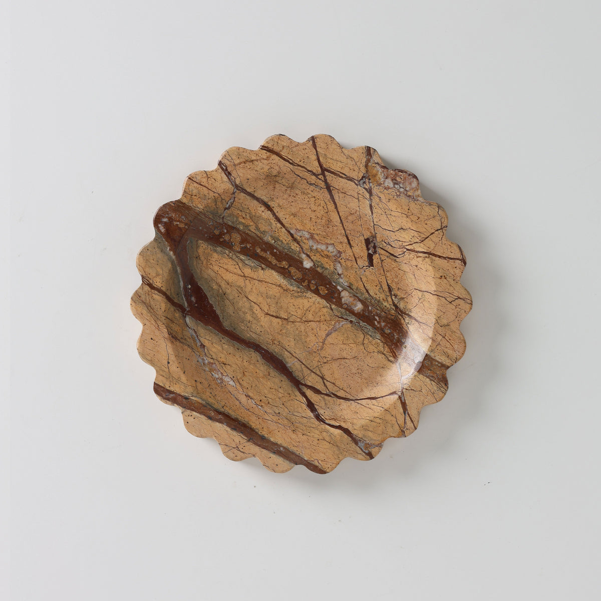 Zion Scalloped Stone Tray